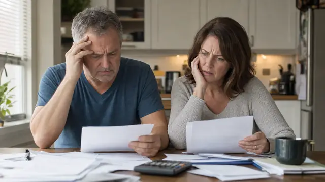 Couple reviewing financial paperwork wondering why their note is worth less than the balance owed