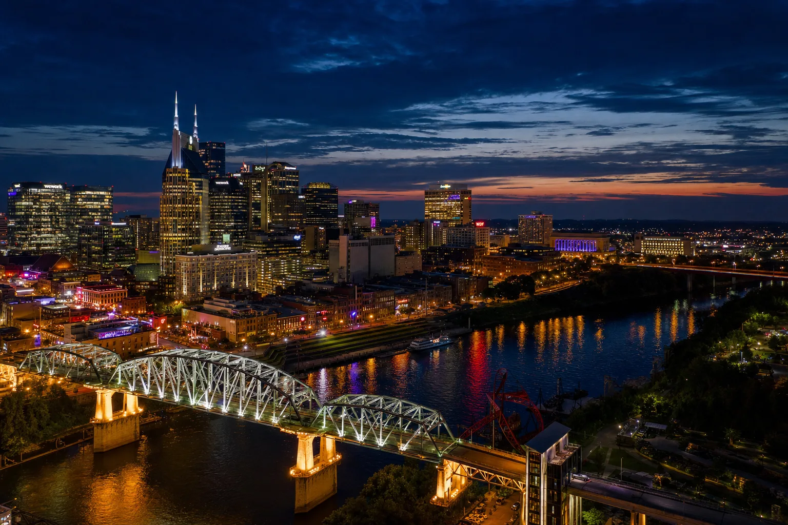 Nashville skyline at night