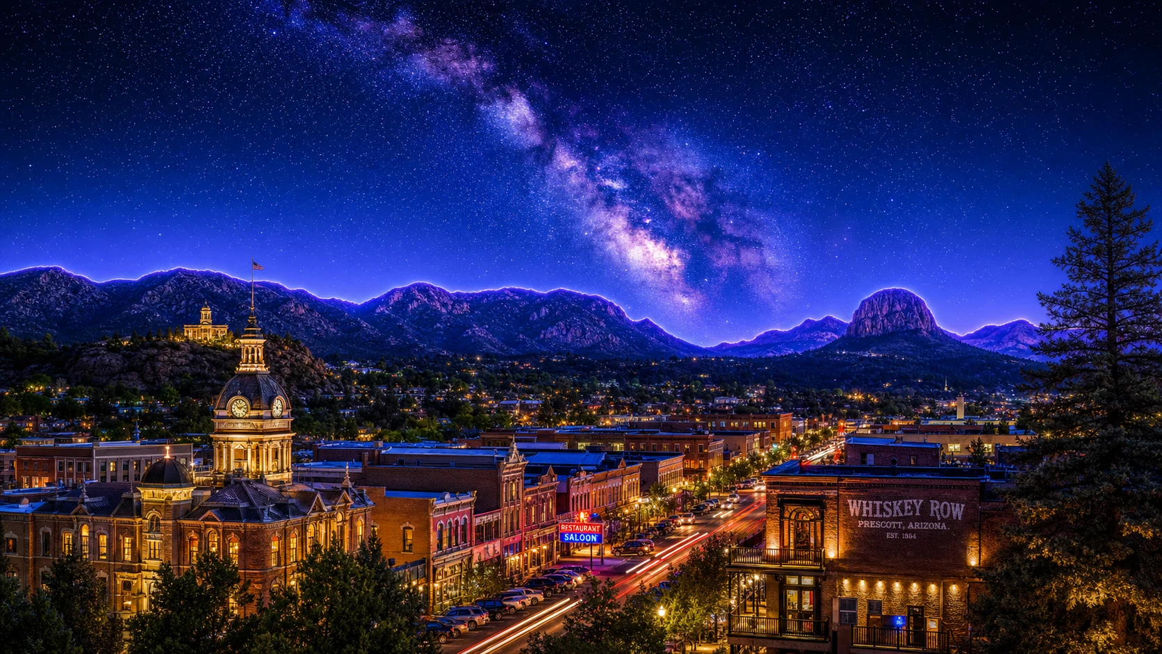 Prescott, Arizona historic downtown and courthouse square