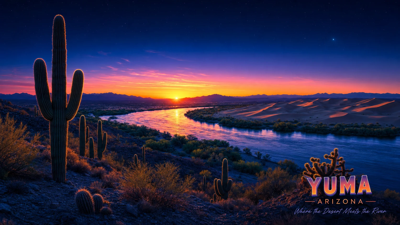 Yuma, Arizona desert agricultural landscape