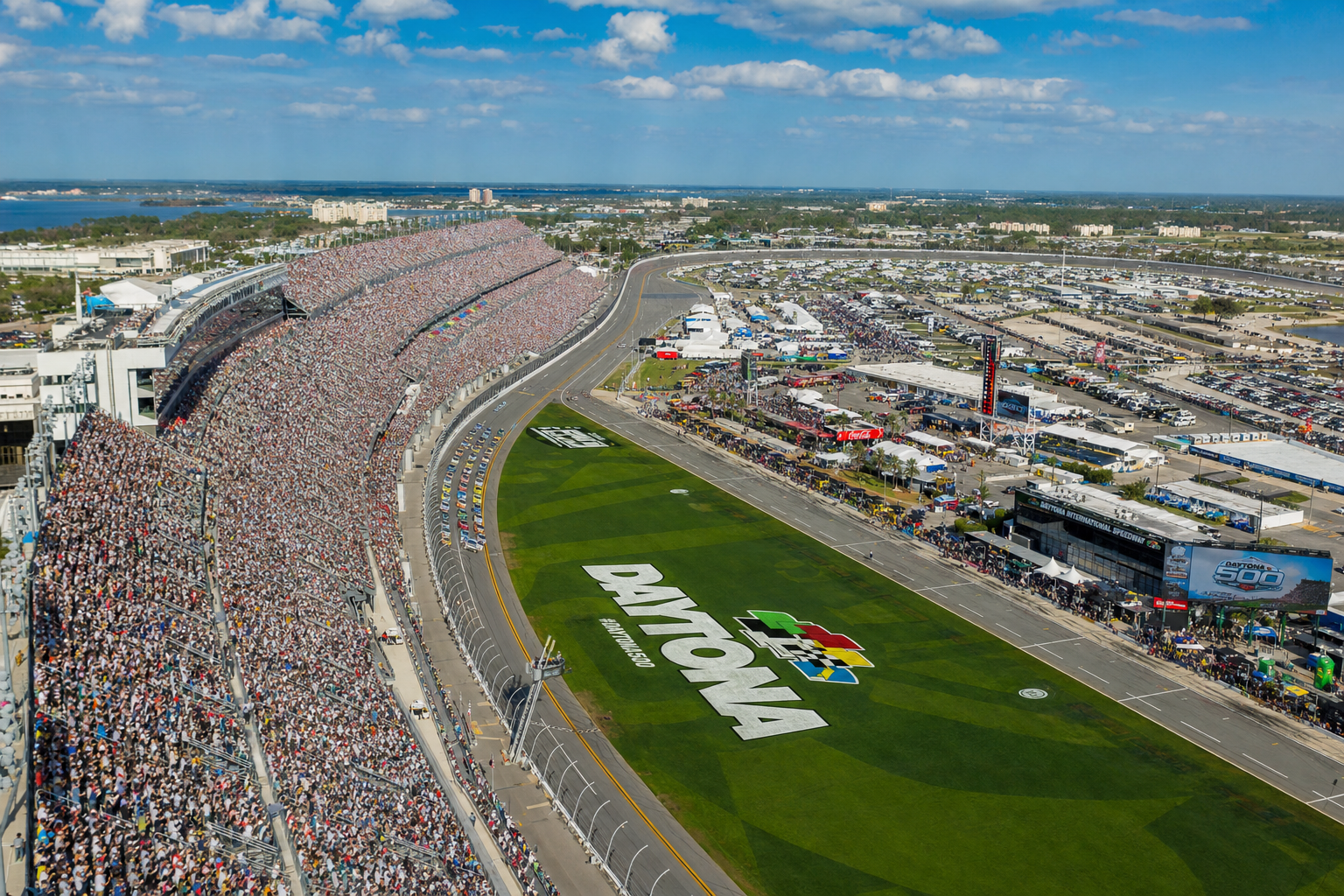 Daytona International Speedway aerial view, home of the Daytona 500
