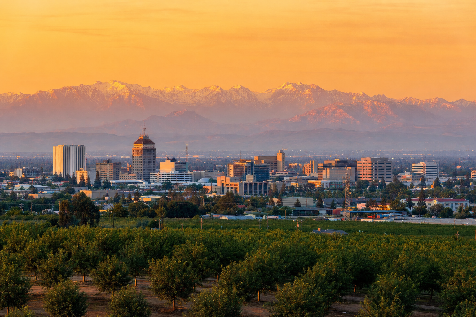 Fresno, California skyline