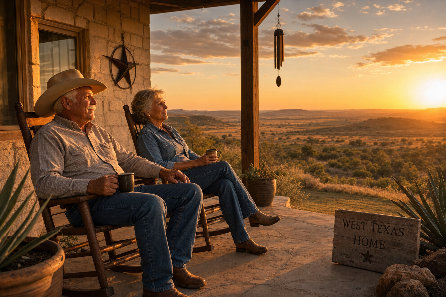 Ranch property and West Texas landscape near San Angelo, Texas