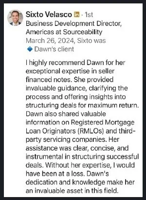 Testimonial from Sixto Velasco